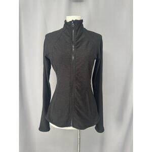 Yogalicious Lux Jacket Womens Small Black Full Zip Athletic Track Thumbholes